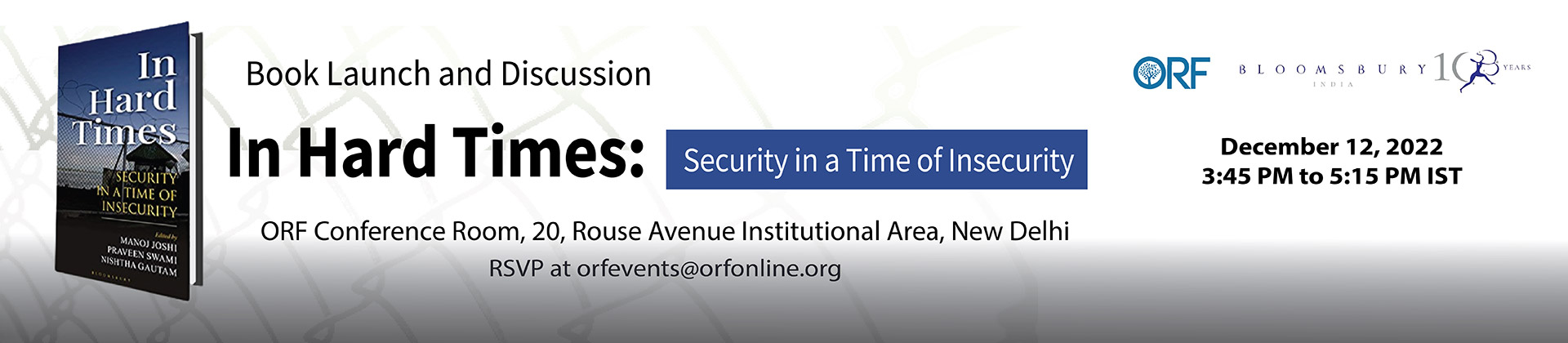 Book Launch and Discussion | In Hard Times: Security in a Time of Insecurity