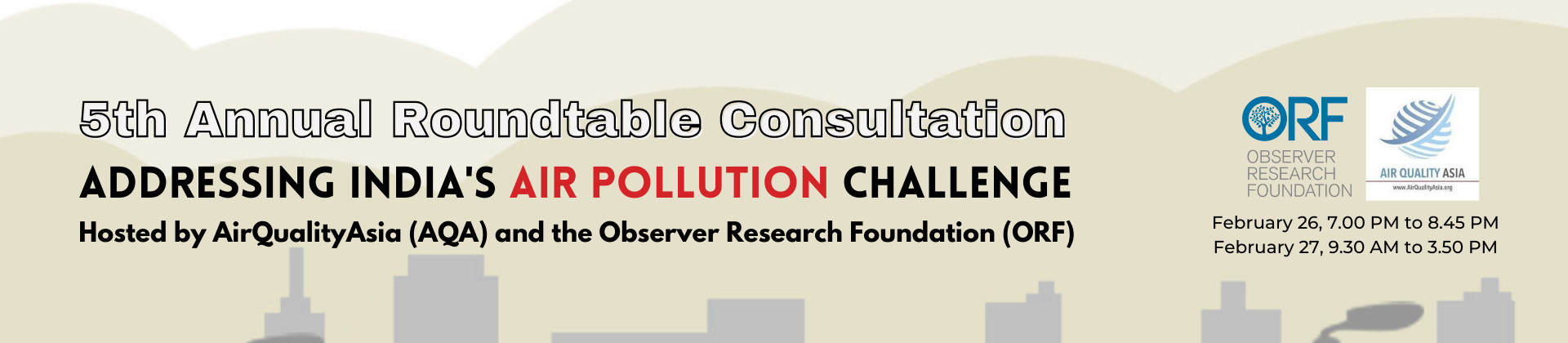 5th Annual Roundtable Consultation | Addressing India’s Air Pollution Challenge