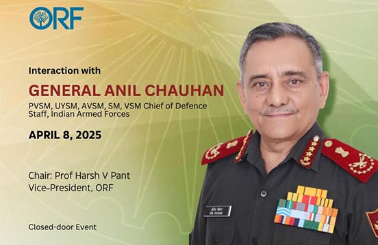 Interaction with Gen. Anil Chauhan, PVSM, UYSM, AVSM, SM, VM, Chief of Defence Staff, Indian Armed Forces