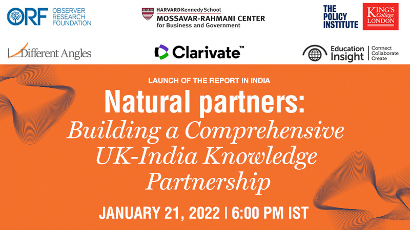 Report Launch | Natural Partners: Building a Comprehensive UK-India Knowledge Partnership