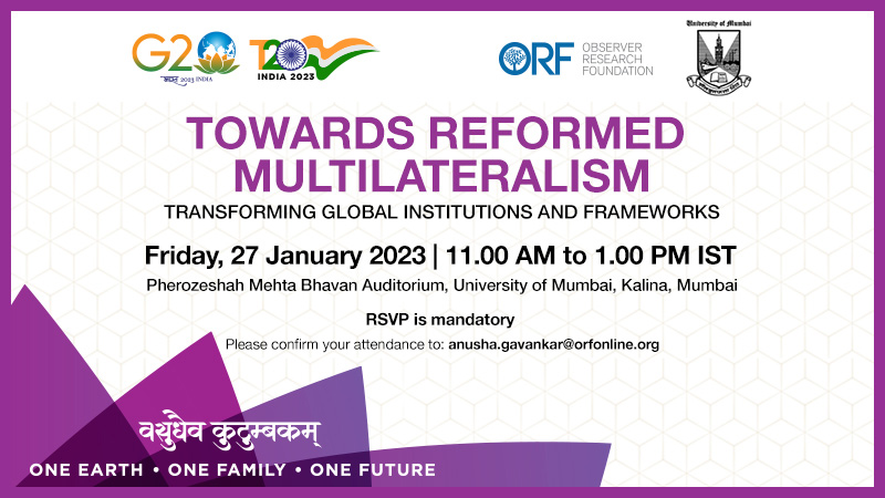 T20 Side Event | Towards Reformed Multilateralism: Transforming Global Institutions and Frameworks