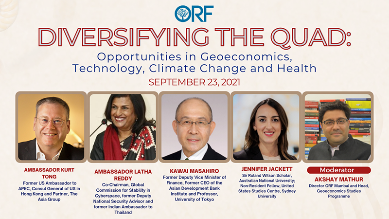Diversifying the Quad: Opportunities in Geoeconomics, Technology, Climate Change and Health