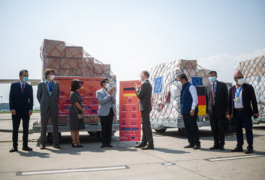 कोविड-19 संकट के दौरान नेपाल को मिली अंतरराष्ट्रीय सहायता