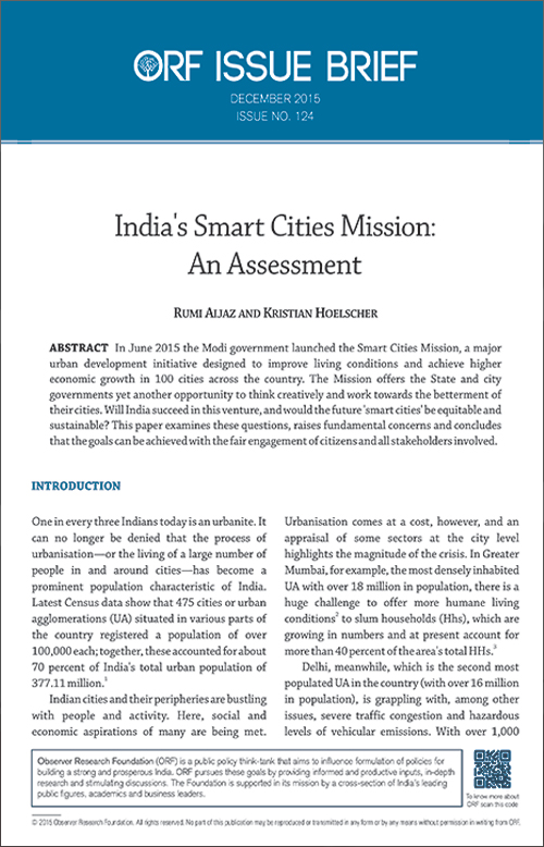 India's Smart Cities Mission: An Assessment