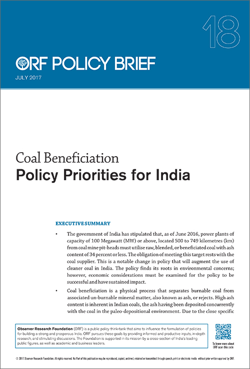 Coal beneficiation: Policy priorities for India  