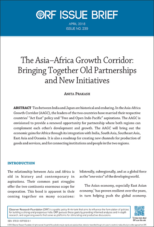 The Asia–Africa Growth Corridor: Bringing together old partnerships and new initiatives  