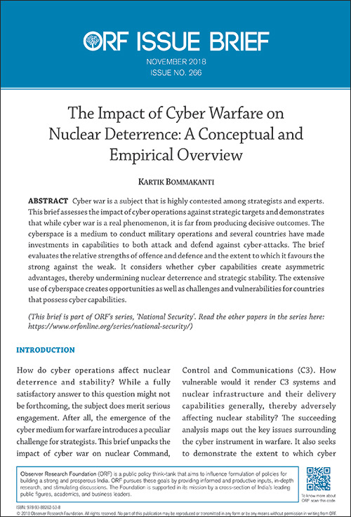 The Impact of cyber warfare on nuclear deterrence: A conceptual and empirical overview