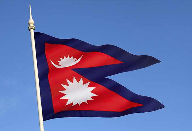 Red star over Nepal