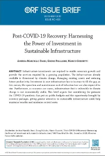 Post-COVID19 Recovery: Harnessing the Power of Investment in Sustainable Infrastructure  