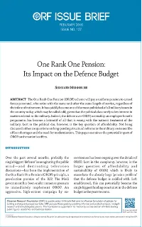One Rank One Pension: Its impact on the defence budget  