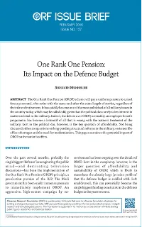 One Rank One Pension: Its impact on the defence budget