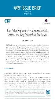 East Asian regional development models: Lessons and way forward for South Asia