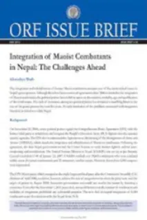 Integration of Maoist Combatants in Nepal: The Challenges Ahead