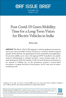 Post COVID19 Green Mobility: Time for a long-term vision for Electric Vehicles in India