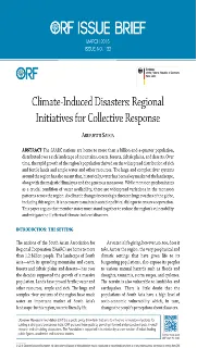 Climate-induced disasters: Regional initiatives for collective response