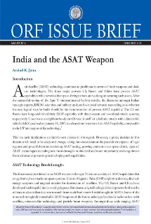 India and the ASAT Weapon  