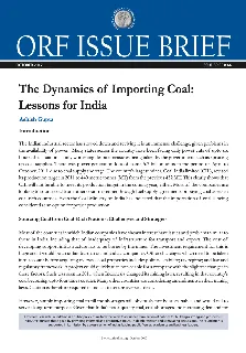 Dynamics of Importing Coal: Lessons for India