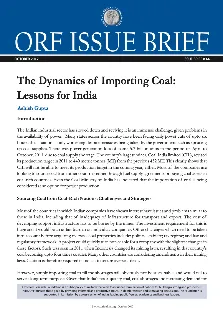 Dynamics of Importing Coal: Lessons for India  