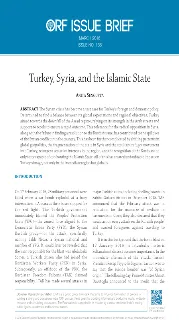 Turkey, Syria, and the Islamic State