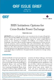 BBIN Initiatives: Options for Cross-Border Power Exchange  