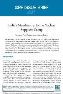 India’s Membership to the Nuclear Suppliers Group