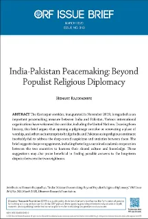 India-Pakistan peacemaking: Beyond populist religious diplomacy  