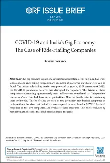 COVID19 and India’s Gig Economy: The Case of Ride-Hailing Companies  
