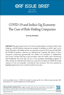 COVID19 and India’s Gig Economy: The Case of Ride-Hailing Companies