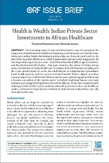 Health is Wealth: Indian Private Sector Investments in African Healthcare  