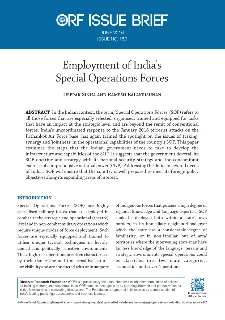 Employment of India’s Special Operations Forces