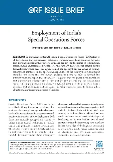 Employment of India’s Special Operations Forces  