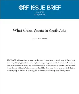 What China Wants in South Asia  