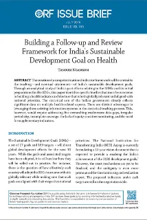 Building a Follow-up and Review Framework for India’s Sustainable Development Goal on Health  