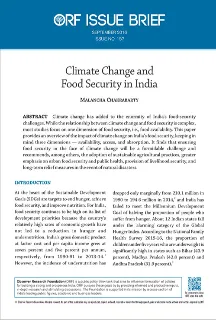 Climate change and food security in India  