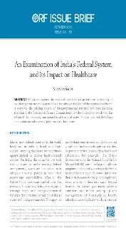 An Examination of India’s Federal System and its Impact on Healthcare