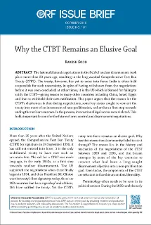 Why the CTBT remains an elusive goal