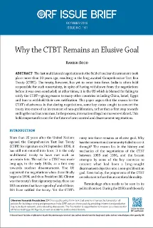 Why the CTBT remains an elusive goal  