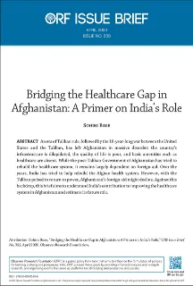 Bridging the healthcare gap in Afghanistan: A primer on India’s role