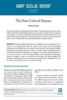 The new crisis of finance