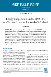 Energy cooperation under BIMSTEC: Are techno-economic rationales sufficient?
