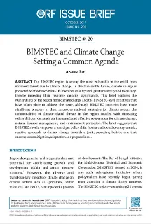 BIMSTEC and climate change: Setting a common agenda