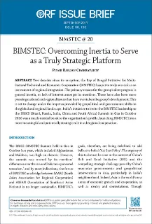BIMSTEC: Overcoming inertia to serve as a truly strategic platform