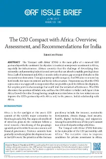 The G20 compact with Africa: Overview, assessment, and recommendations for India