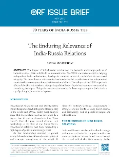 The enduring relevance of India-Russia relations