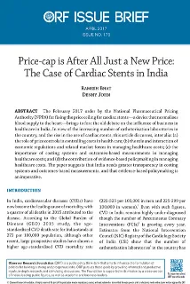 Price-cap is after all just a new price: The case of cardiac stents in India  