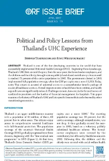 Political and policy lessons from Thailand’s UHC experience  