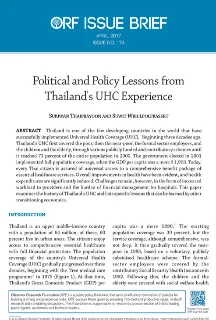 Political and policy lessons from Thailand’s UHC experience