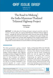 The road to Mekong: the India-Myanmar-Thailand trilateral highway project