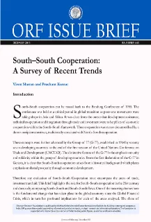 South-South Cooperation:A Survey of Recent Trends  