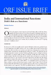 India and International Sanctions:Delhi’s Role as a Sanctioner